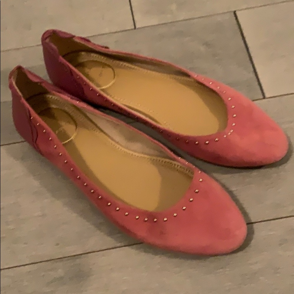 Jack Rogers pink suede flats